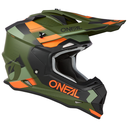 Oneal 2023 2 SRS Spyde V.23 Green/Black/Orange Helmet [Size:LG]