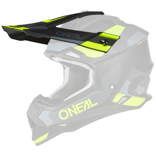 Oneal Replacement Peak for 2023 2 SRS Spyde V.23 Black/Grey/Neon Yellow Helmet