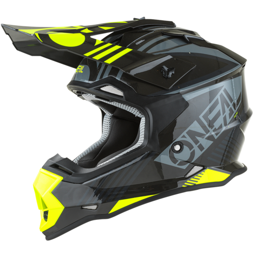 Oneal 2022 2 SRS Rush V.22 Grey/Neon Yellow Youth Helmet [Size:SM]