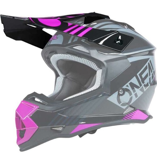 Oneal Replacement Peak for 2022 2 SRS Rush V.22 Black/Pink Youth Helmet