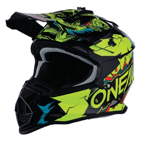 Oneal 2023 2 SRS Villain Neon Yellow Youth Helmet [Size:SM]