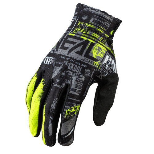 Oneal 2023 Matrix Ride Black/Neon Yellow Youth Gloves [Size:XS]