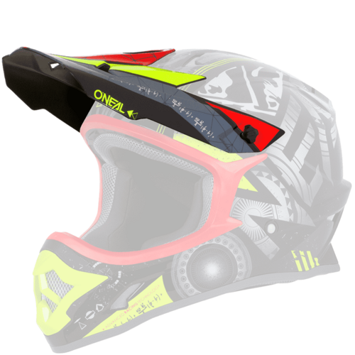 Oneal Replacement Peak for 2020 3 SRS Helium Red Youth Helmet