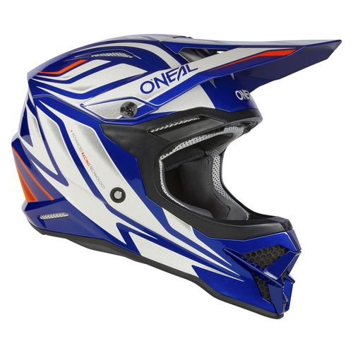 Oneal 2024 3 SRS Vertical V.23 Blue/White Helmet [Size:XS]