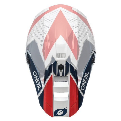 Oneal Replacement Peak for 2021 5 SRS Sleek Gloss White/Blue/Red Helmet