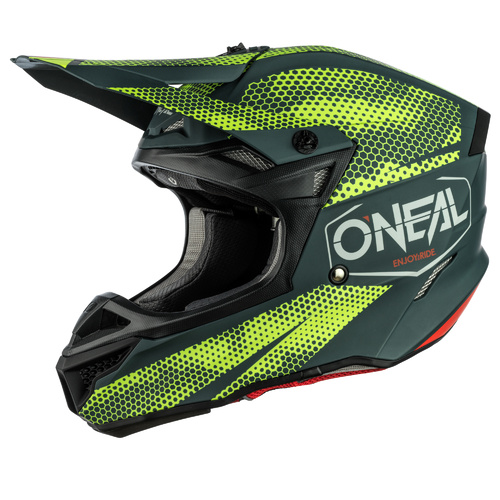 Oneal 2021 5 SRS Covert Charcoal/Neon Yellow Helmet [Size:MD]