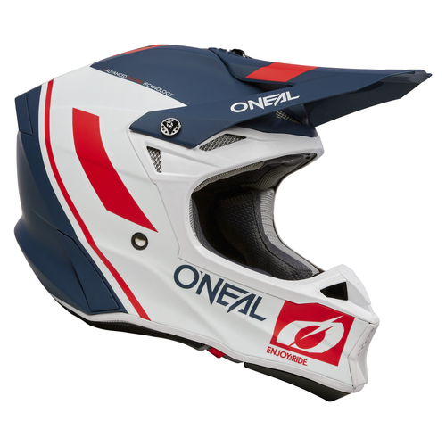 Oneal 2024 10 SRS Flow V.23 Blue/White/Red Helmet [Size:XS]