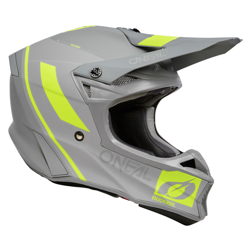 Oneal 2023 10 SRS Flow V.23 Grey/Neon Yellow Helmet [Size:XS]