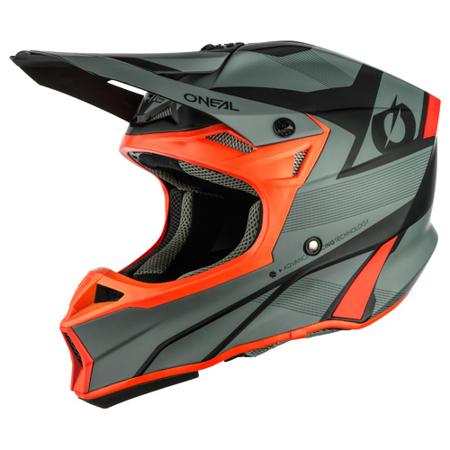 Oneal 2023 10 SRS Compact Matte Grey/Red Helmet [Size:SM]