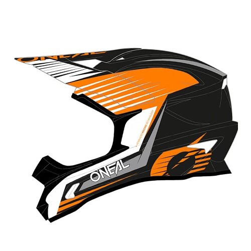 Oneal 2023 1 SRS Stream Black/Orange Helmet [Size:MD]