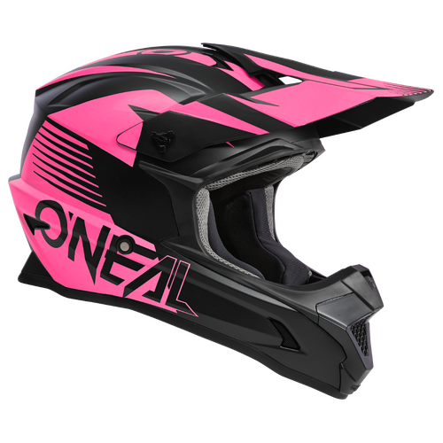 Oneal 2024 1 SRS Stream V.23 Black/Pink Youth Helmet [Size:SM]