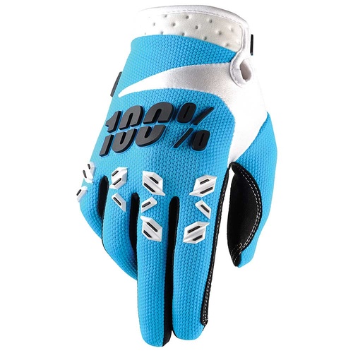 100% Airmatic Blue Gloves [Size:SM]