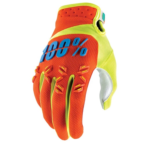 100% Airmatic Orange Gloves [Size:SM]