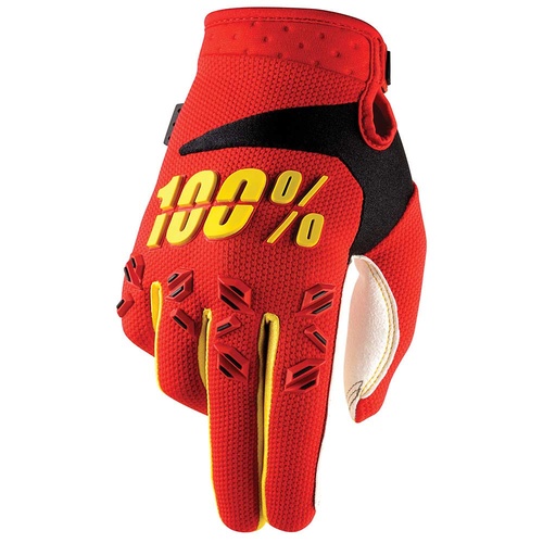 100% Airmatic Red Gloves [Size:SM]