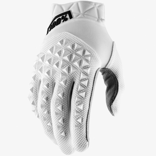 100% Airmatic White Gloves [Size:SM]