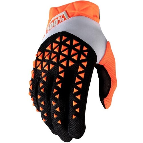 100% Airmatic Orange/Black Gloves [Size:SM]