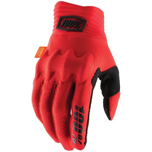 100% Cognito Fluro Red/Black Gloves [Size:SM]