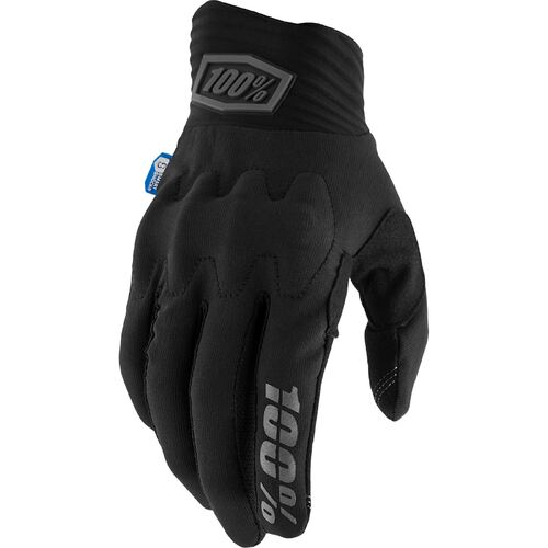100% Cognito Smart Shock Black Gloves [Size:SM]