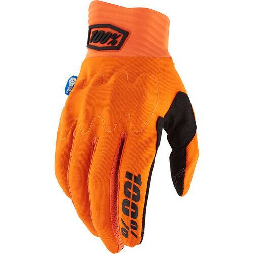 100% Cognito Smart Shock Fluro Orange Gloves [Size:SM]