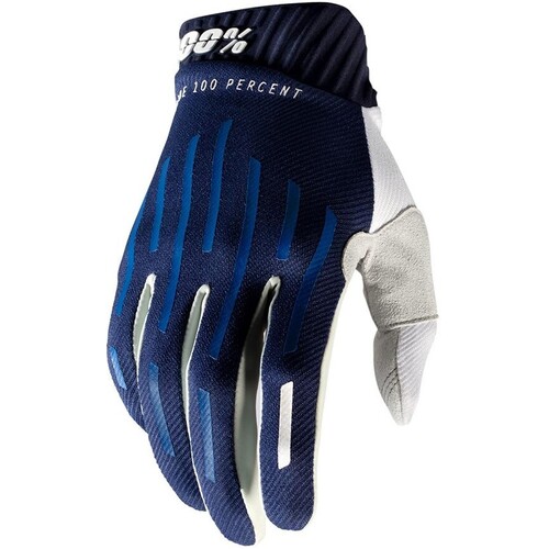 100% Ridefit Navy Gloves [Size:SM]