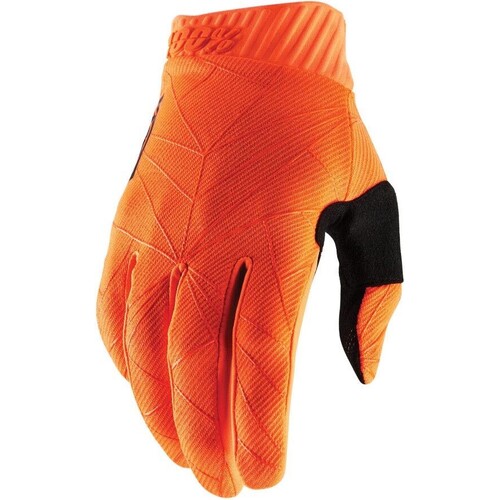 100% Ridefit Fluro Orange/Black Gloves [Size:SM]