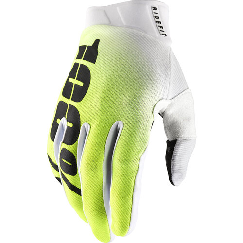 100% Ridefit Korp Yellow Gloves [Size:SM]