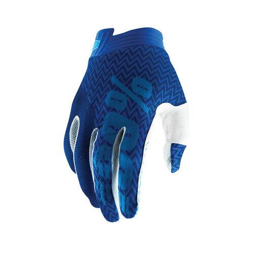 100% iTrack Blue/Navy Gloves [Size:MD]