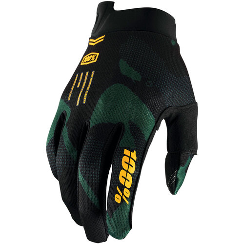 100% iTrack Sentinel Black Youth Gloves [Size:SM]