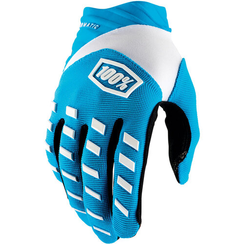 100% Airmatic Blue Gloves [Size:MD]