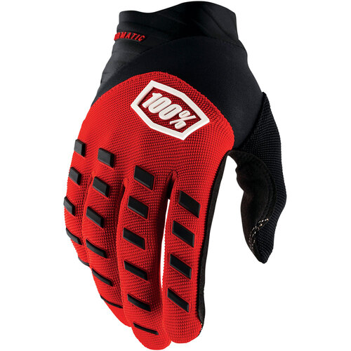 100% Airmatic Red/Black Youth Gloves [Size:MD]
