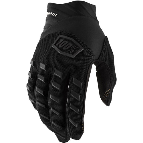 100% Airmatic Black/Charcoal Youth Gloves [Size:MD]