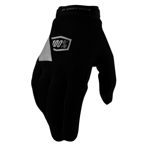 100% Ridecamp Black Womens Gloves [Size:SM]