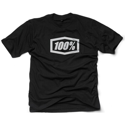 100% Essential Black T-Shirt [Size:MD]