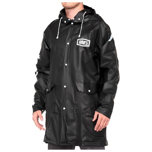 100% Torrent Black Rain Coat [Size:LG]