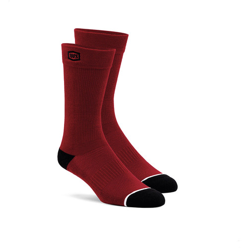 100% Solid Casual Red Socks [Size:SM/MD]