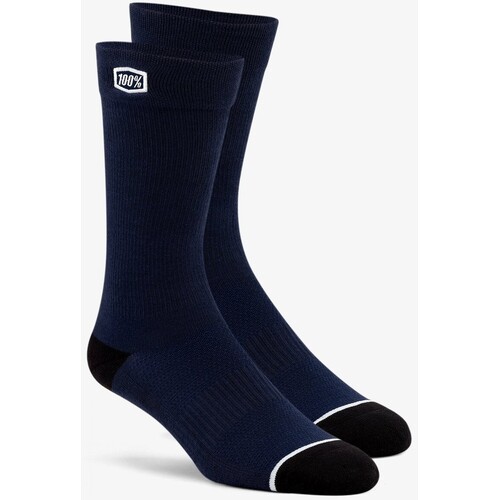 100% Solid Casual Navy Socks [Size:SM/MD]