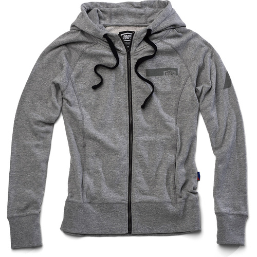 100% Journey Grey Zip-Up Womens Hoodie Sweatshirt [Size:SM]