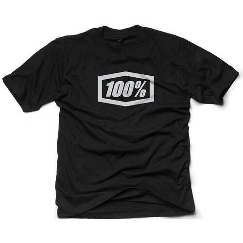 100% Essential Black T-Shirt [Size:SM]