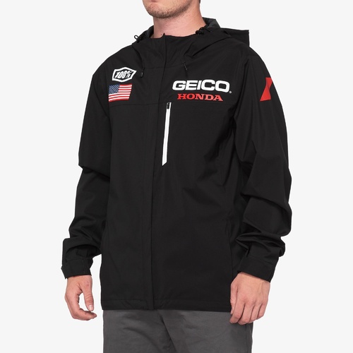 100% Kappa Geico Black Hoodie Jacket [Size:MD]