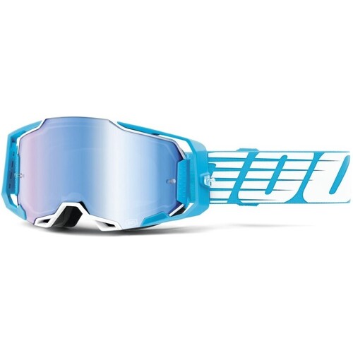 100% Armega Goggles Oversized Sky w/Mirror Blue Lens