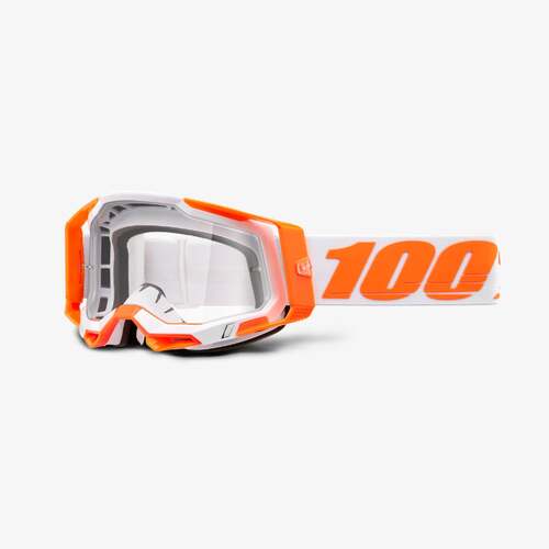 100% Racecraft2 Goggles Orange w/Clear Lens