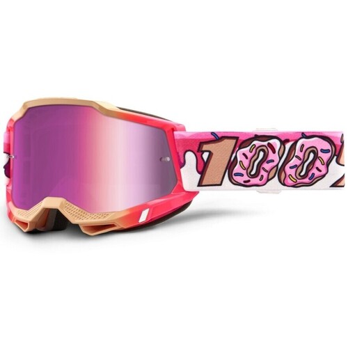 100% Accuri2 Goggles Donut w/Mirror Pink Lens