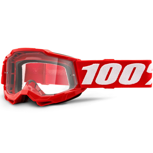 100% Accuri2 Youth Goggles Red w/Clear Lens