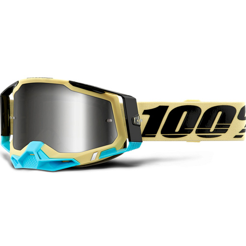 100% Racecraft2 Goggles Airblast w/Mirror Silver Lens