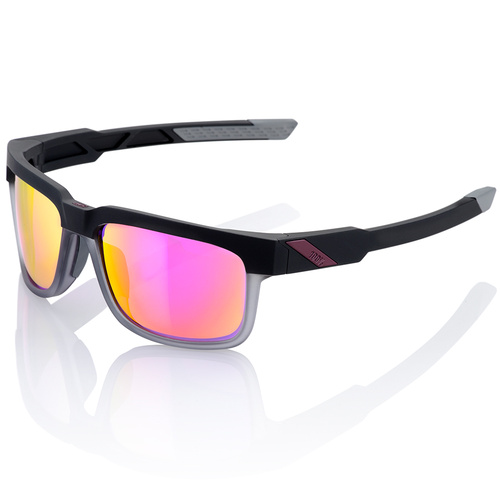 100% Type-S Sunglasses Soft Tact Graphite w/Purple Multilayer Mirror Lens