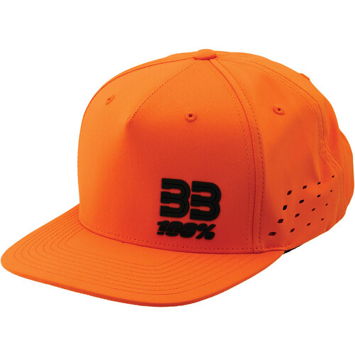 100% BB33 Drive Snapback Hat Orange