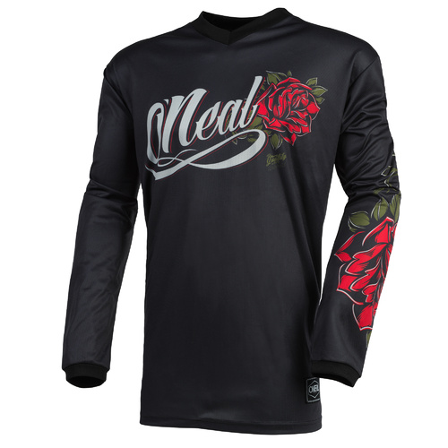 Oneal 2024 Element Threat Roses Black/Red Womens Jersey [Size:SM]