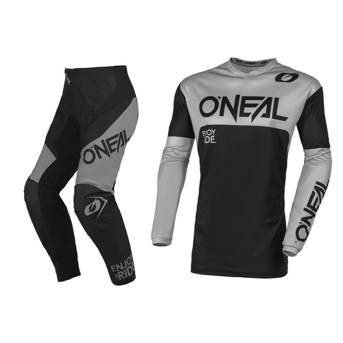 Oneal 2023 Element Racewear V.23 Black/Grey Gear Set