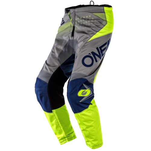 Oneal 2020 Element Factor Grey/Blue/Yellow Youth Pants [Size:20]