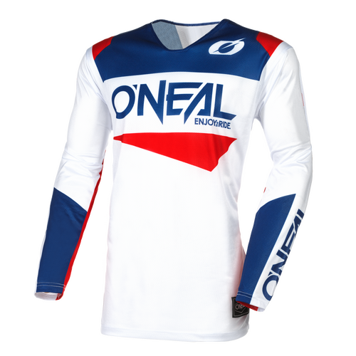 Oneal 2024 Hardwear Air Slam V.24 White/Blue/Red Jersey [Size:SM]